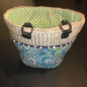 Vera Bradley Straw Peacock Bag